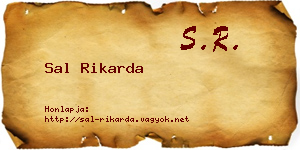 Sal Rikarda névjegykártya